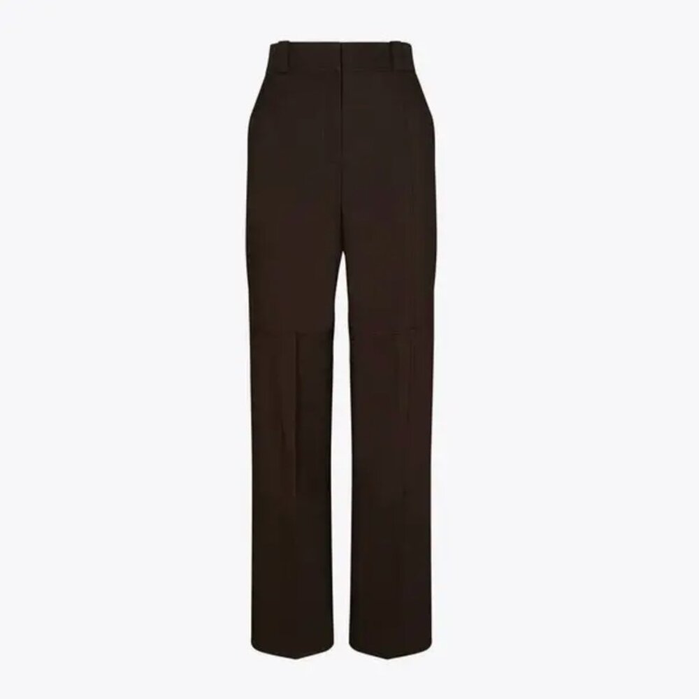 TORY BURCH Twill Cargo Pant Dark Mocha Brown $798 EUC Sz 0